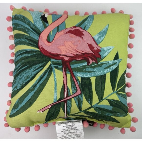 Allen + Roth Indoor/Outdoor Pillows Set Of 2 Flamingo & Watermelon Colorful EUC - Picture 5 of 12